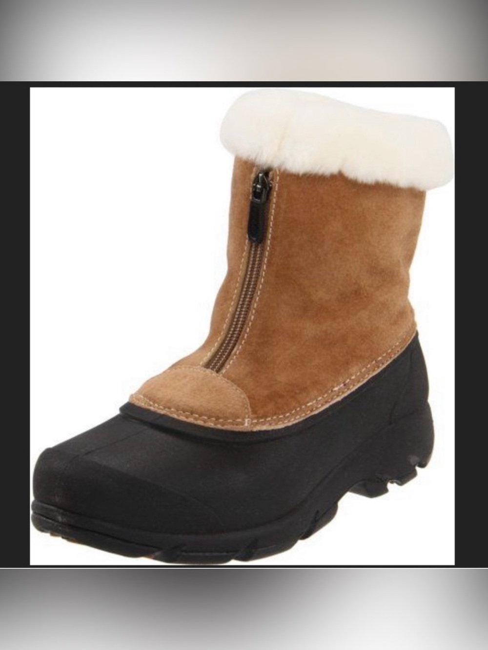 NEW Sorel Snow Angel Waterproof Suede Upper Thinsulate Zip Boots Size 8 $160 - Picture 3 of 11